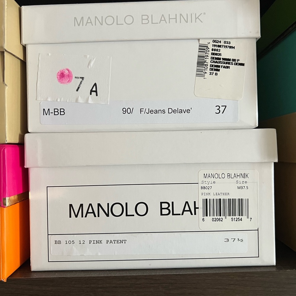 Manolo Blahnik - Size 7.5.  Each worn about 3 times. $400.00 each